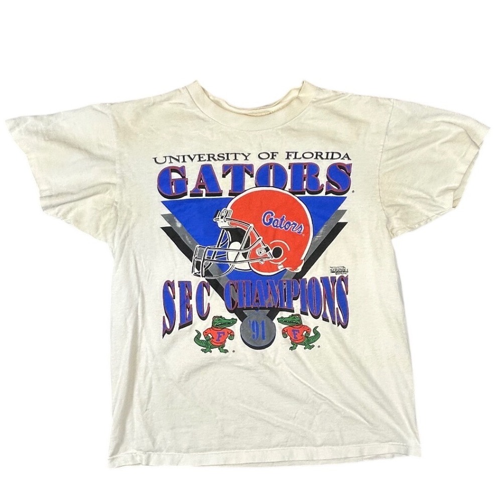Vintage 1991 Florida Gators SEC Champions T-Shirt Delta Cotton USA Mens Large